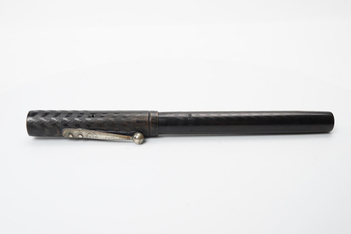 A Waterman BCHR No.12 eye dropper with nickel clip and Waterman 14ct. gold flexible nib